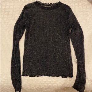 Zara Sheer Sparkly Long Sleeve